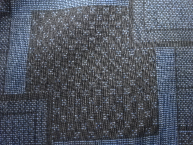 JAPANESE KIMONO / ANTIQUE KIMONO / SILK / DORO OSHIMA TSUMUGI / WOVEN SQUARE / 5MARUKI